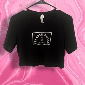 Traeger Grills Black Cropped Logo Tee‎ Shirt
